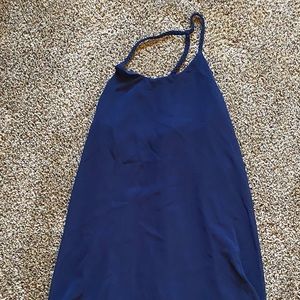 Navy Blue Halter Dress (XS)